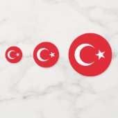 Tischkonfetti mit türkischer Flagge Konfetti (Vorderseiten)