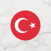Tischkonfetti mit türkischer Flagge Konfetti (Klein Vorderseite)