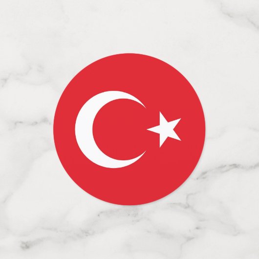 Tischkonfetti mit türkischer Flagge Konfetti (Klein Vorderseite)