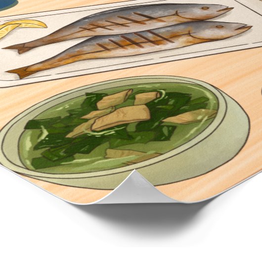 Tischküche Poster (Ecke)