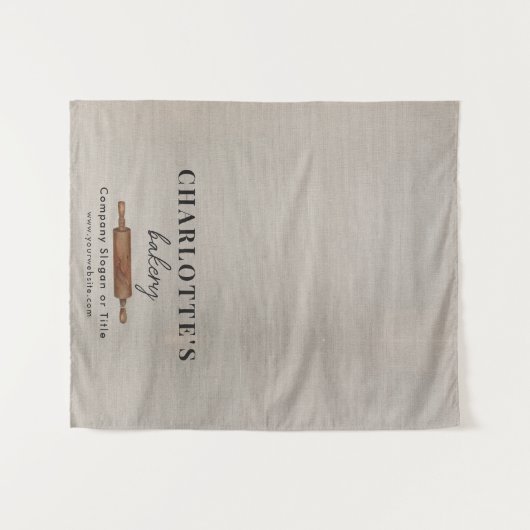 Tischläufer Banner für Pop-Up-Shops im Leinenlook Wandteppich (Vorderseite (Horizontal))