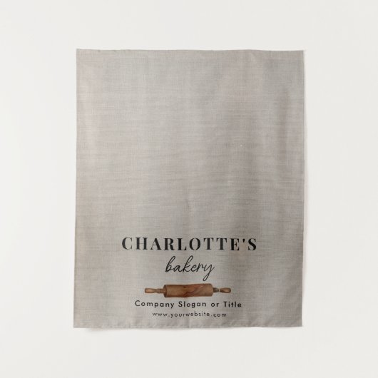 Tischläufer Banner für Pop-Up-Shops im Leinenlook Wandteppich (Vorderseite)