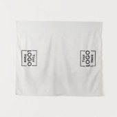 Tischläufer Banner Geschäft 2 Logos Faux Leinen Wandteppich (Vorderseite (Horizontal))