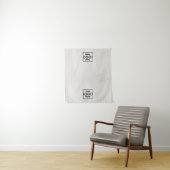 Tischläufer Banner Geschäft 2 Logos Faux Leinen Wandteppich (Beispiel)