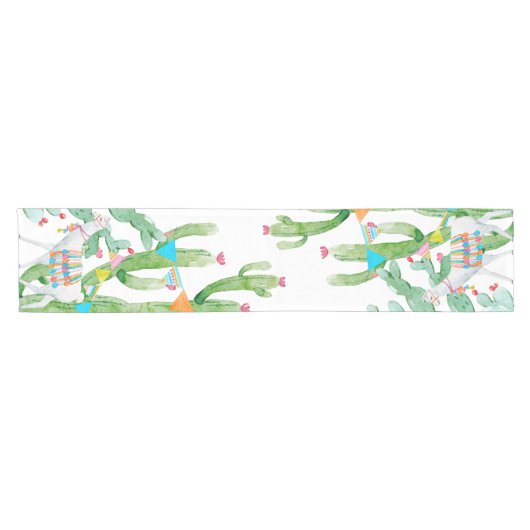 Tischläufer Boho Llama Bohemischer Cacti-Wüstenstr (Horizontal)