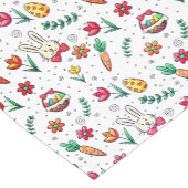 Tischläufer des weißen Ostermusters (Ecke)