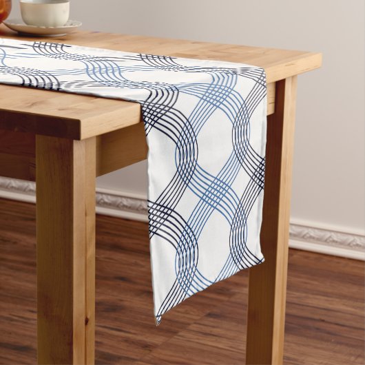 Tischläufer für Navy Blau, Cobalt Interlocking Lin (Beispiel)