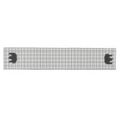 Tischläufer Grau Kariert & Bär (Horizontal)