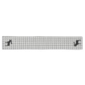 Tischläufer Grau Kariert und Elch (Horizontal)