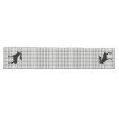 Tischläufer Grau Kariert und Elch (Horizontal)