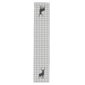 Tischläufer Grau Kariert und Hirsch (Vorderseite)