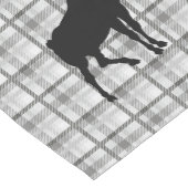 Tischläufer Grau Kariert und Hirsch (Ecke)
