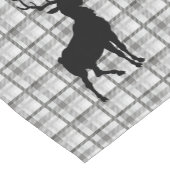Tischläufer, grau Kariert und Hirsch Kurzer Tischläufer (Ecke)