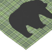 Tischläufer Grün Kariert & Bär (Ecke)