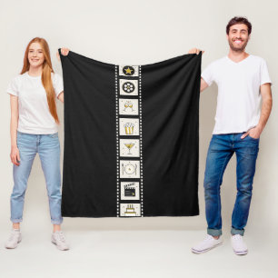 Tischläufer im Stil eines Vintage-Kinofilmstreifen Fleecedecke