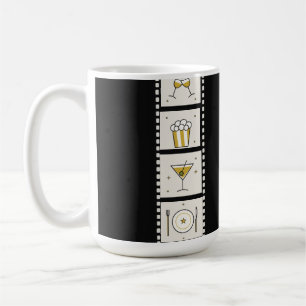 Tischläufer im Stil eines Vintage-Kinofilmstreifen Kaffeetasse