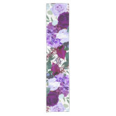 Tischläufer Lavendel Hibisken auf Weiß (Vorderseite)