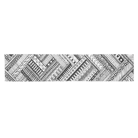 Tischläufer mit schwarzem und weißem Ethinylex (Horizontal)