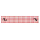 Tischläufer Rot Kariert und Hirsch (Horizontal)
