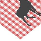 Tischläufer Rot Kariert und Hirsch (Ecke)