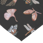 Tischläufer schwarz mit Naturdrucken (Ecke)