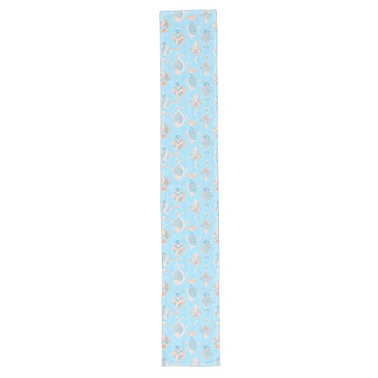 Tischläufer, Türkis- und Korallenfisch-Design Großer Tischläufer (Vorderseite)