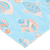 Tischläufer, Türkis- und Korallenfisch-Design Großer Tischläufer (Ecke)