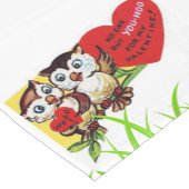 Tischläufer Valentinstag Eule (Ecke)