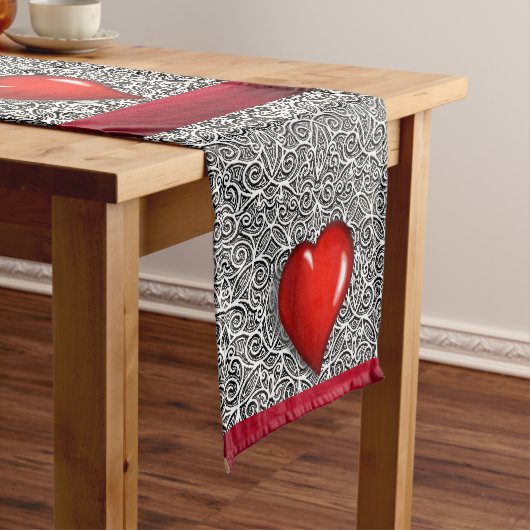 Tischläufer Valentinstag Herz (Beispiel)