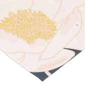 Tischläufer Weiße Blume mit dunkelblauer Farbe (Ecke)