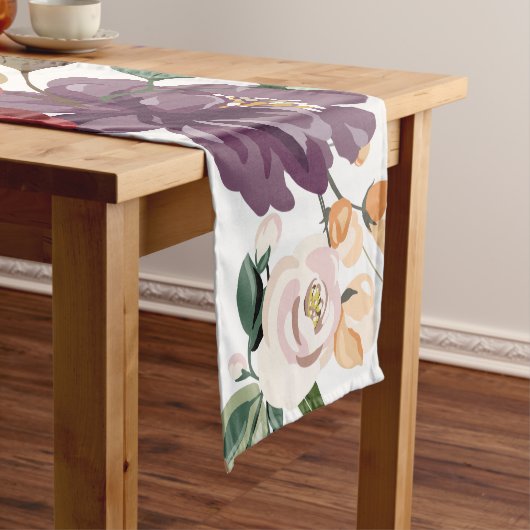 Tischläufer Weiße Rosen Goldener Fleck (Beispiel)