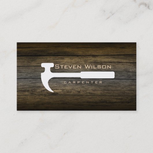 Tischler-Bau-berufliches Werkzeug-Holz Visitenkarte (Vorderseite)