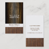 Tischler-Bau-Holzarbeit-Holz-Erbauer Visitenkarte (Vorne/Hinten)