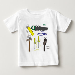 Tischler bearbeitet wunderliche Cartoon-Kunst Baby T-shirt