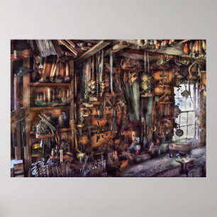 Tischler - der viele Werkzeuge ist Poster