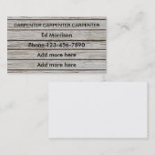 Tischler-Holz-Hintergrund Visitenkarte (Vorne/Hinten)