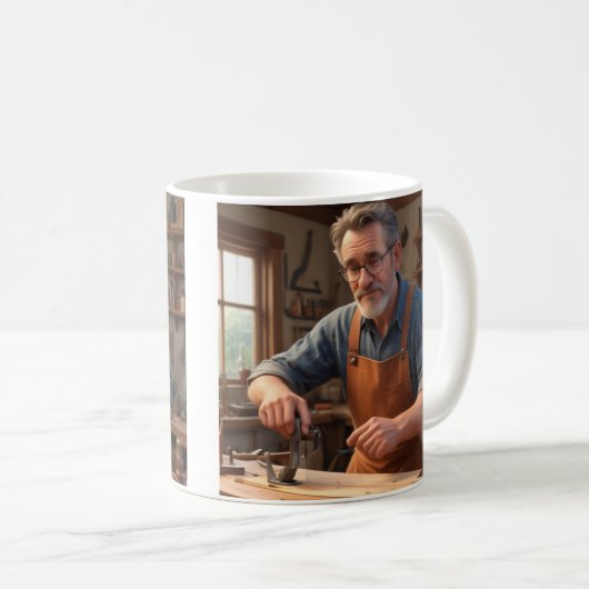 Tischler/Holzarbeiter Kaffeetasse (VorderseiteRechts)