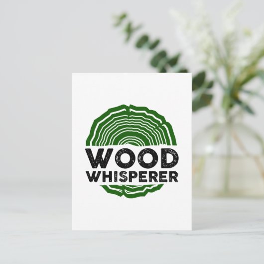 Tischler - Holzflüster Postkarte (Stehend Vorderseite)