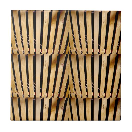 Tischler: Holzzaun, Fliese (Vorderseite)