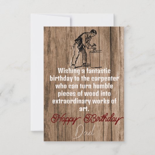 Tischler Karte (Vorderseite)