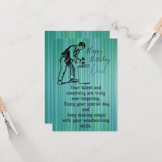 Tischler Karte (Vorderseite/Rückseite Beispiel)