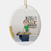 Tischler - Mann Keramik Ornament (Rechts)