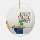 Tischler - Mann Keramik Ornament (Links)