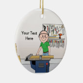 Tischler - Mann Keramikornament (Rechts)