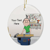 Tischler - Mann Keramikornament (Links)