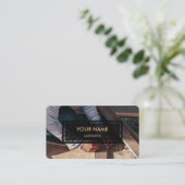 Tischler (Overlay für elegantes Foto) Visitenkarte (Stehend Vorderseite)