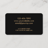 Tischler (Overlay für elegantes Foto) Visitenkarte (Rückseite)