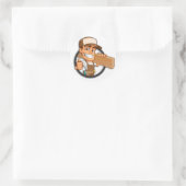 Tischler Runder Aufkleber (Tasche)