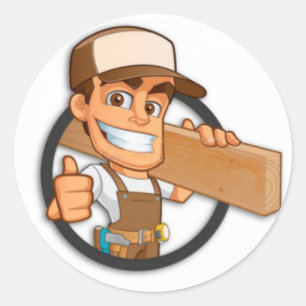 Tischler Runder Aufkleber