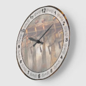 Tischler - Sägen und Klammern Große Wanduhr (Winkel)